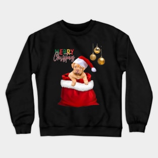 Merry Christmas, cute christmas dogs Crewneck Sweatshirt